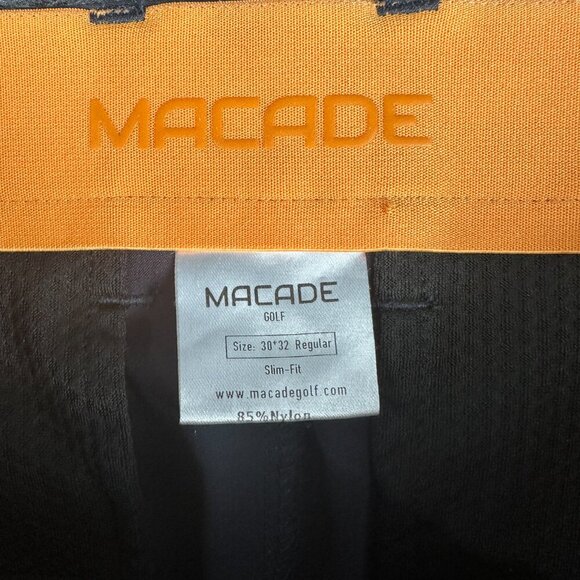 Macade Golf Pants Mens 30 Slim Fit Dark Blue Pockets Straight Leg Flat Front - Picture 4 of 7